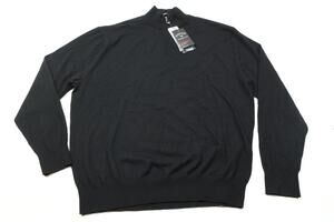 Callaway Merino Wool Thermal Sweater Mens 2XL Black Long Sleeve 1/4 Zip Golf